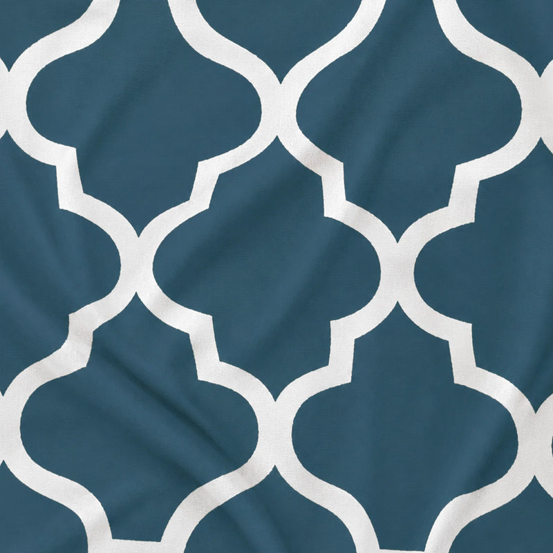 Imprimer Handpicked Soleil - Rod Pocket Printed Semi Blackout Curtain (Blue)-6
