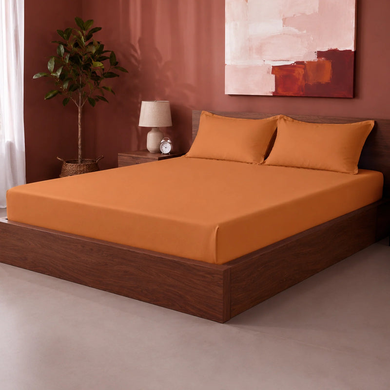 Fort Sublime - Solid Fitted Bedsheet (Taupe)-6