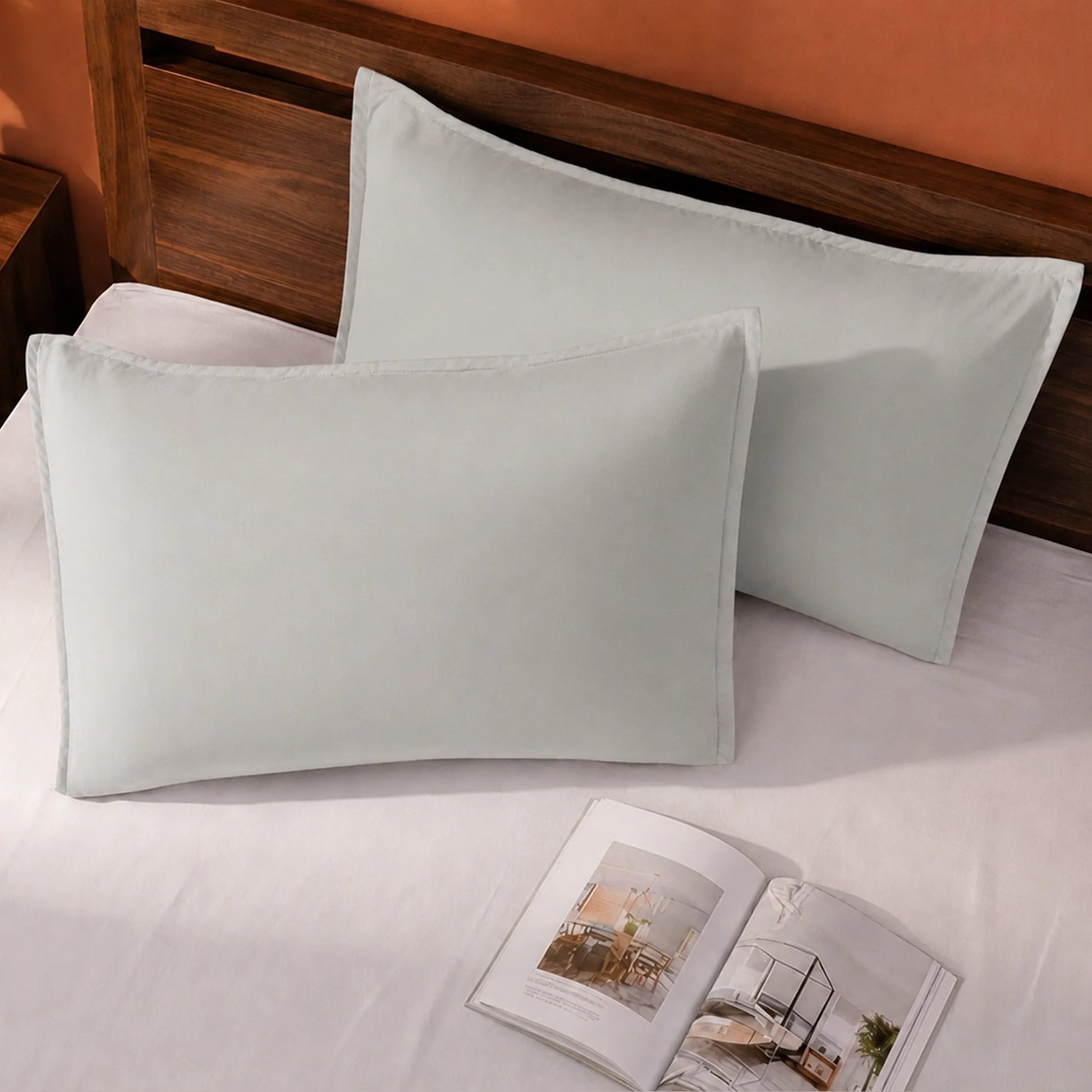 Fort Nightingale - Solid Pillow Cover (Grey) (Bedsheet Excluded)-6