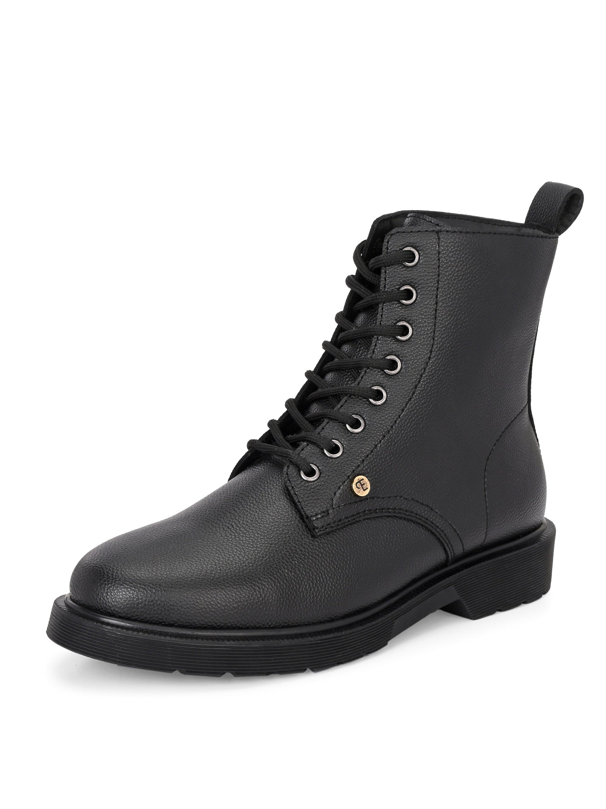 El Paso Women Faux Leather Casual Lace Up Boots-6