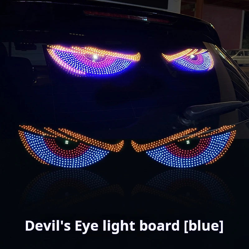 LED Matrix Pixel Panel Display Screen Flexible RGB USB Car Windshield Devil Eyes Lights for Car Truck Off-road SUV