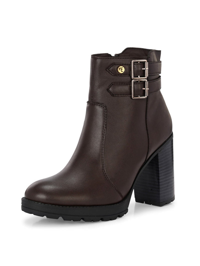 Midnight High-Heeled Ankle Boot For Women-6