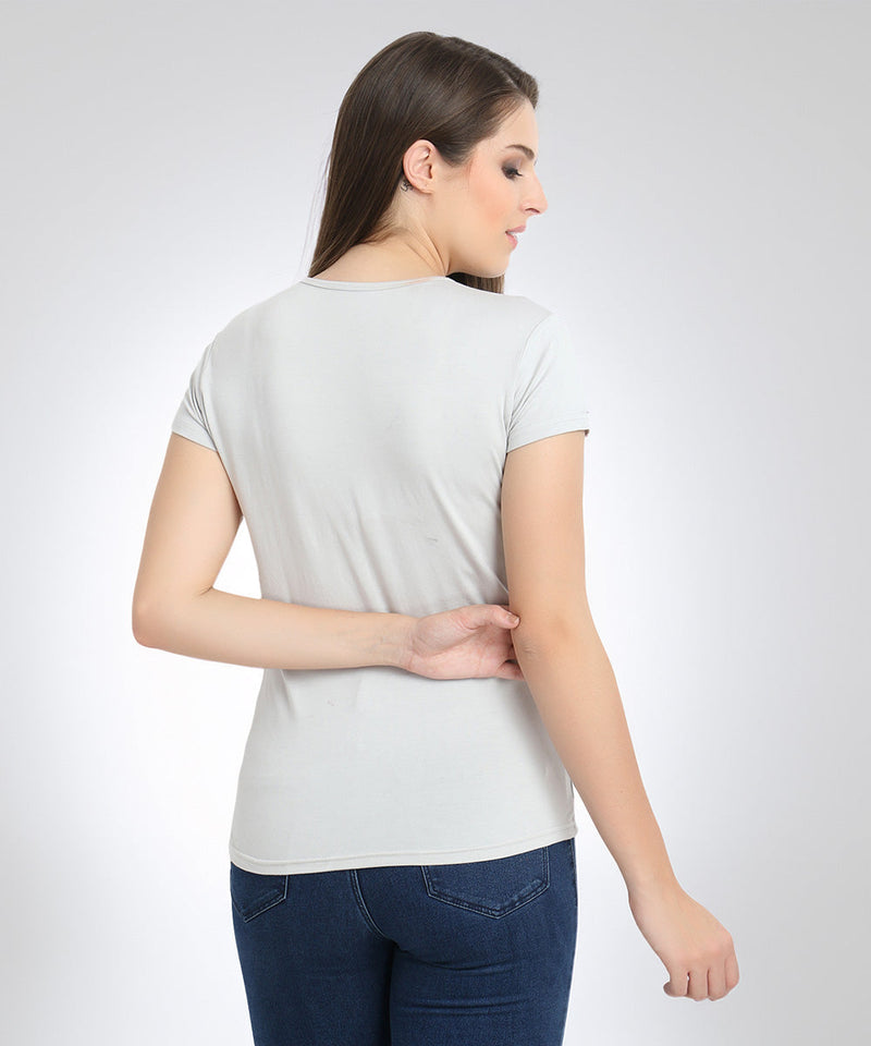 Naturefab Women's Organic Bamboo Tshirt Grey-4