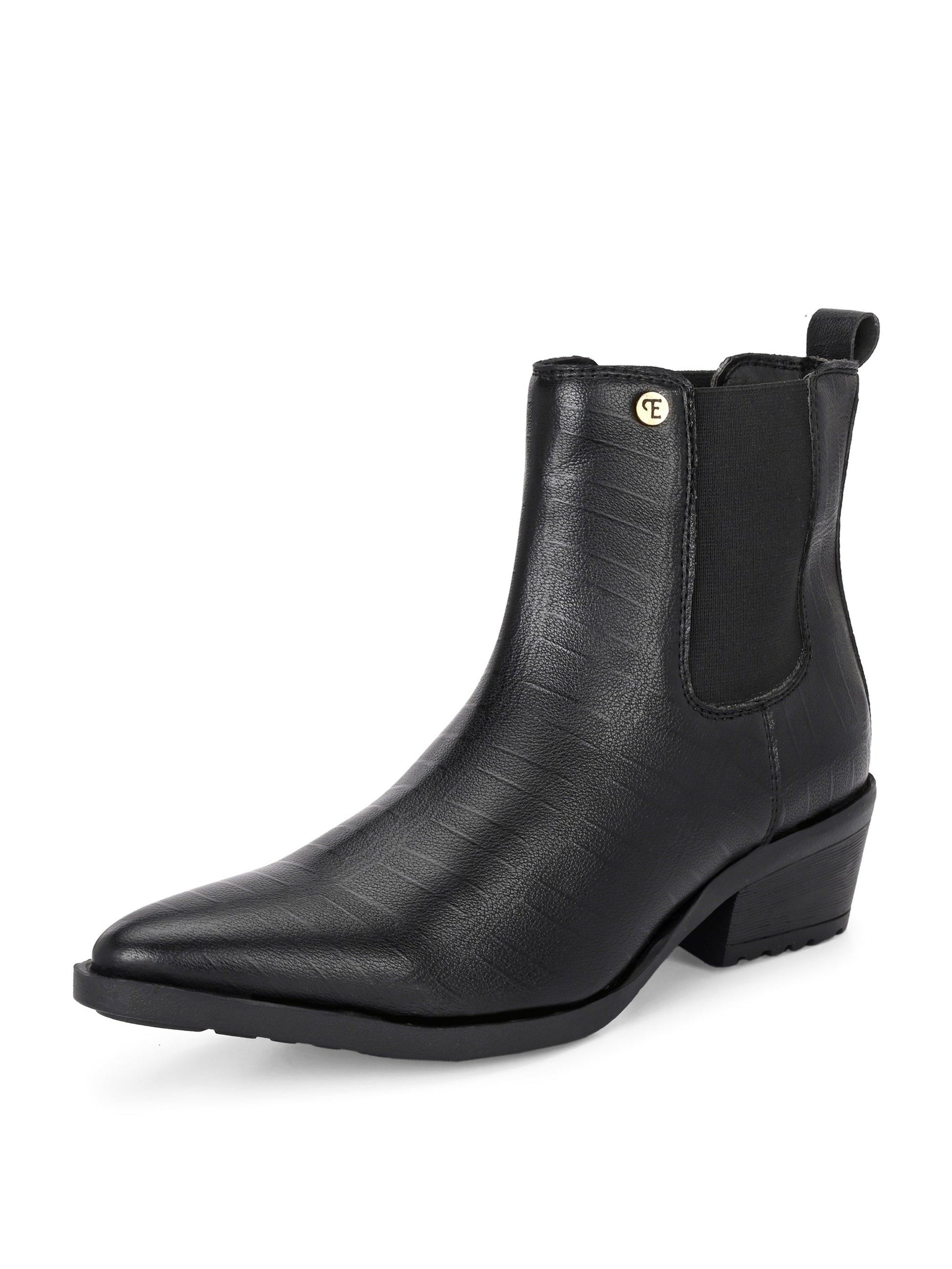 EL PASO Women Faux Leather Casual Slip On Boots-5