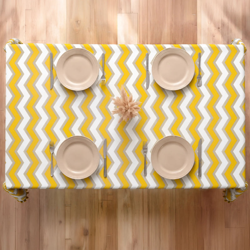 Imprimer Chevron - Printed Dining Table Cover (Yellow)-6