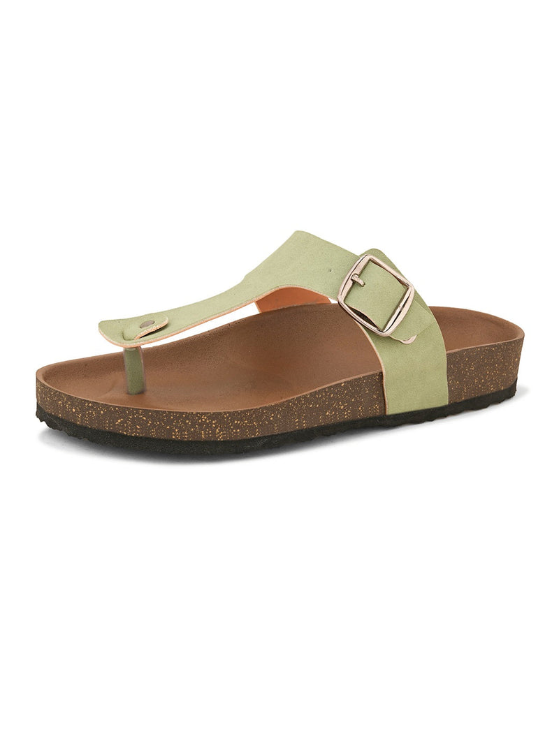 Women Synthetic Open Toe Flats-4