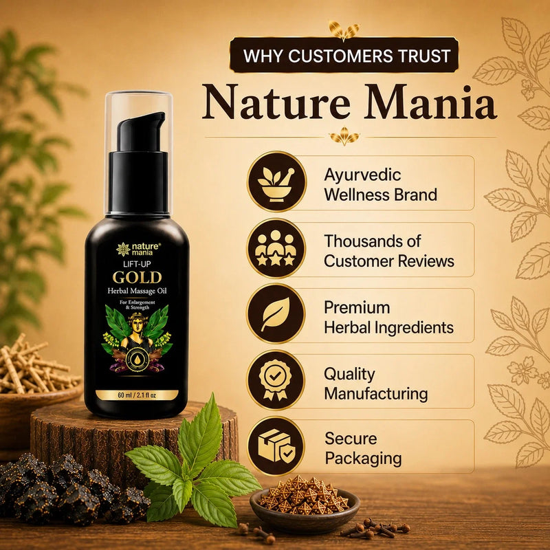 Lift-up Gold Herbal Massage Oil For Men (50ml)