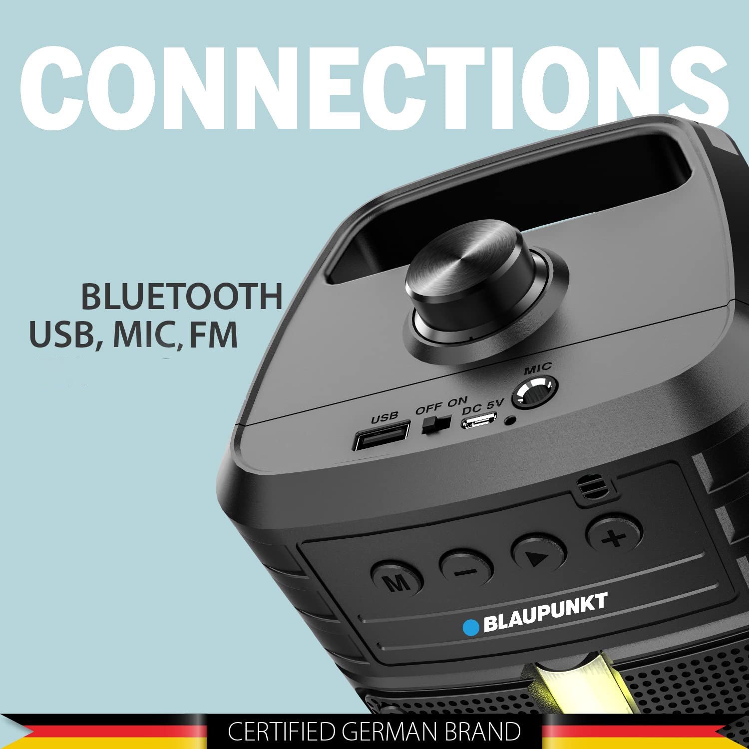 PS15 Wireless Bluetooth Party Speaker (Black)-6