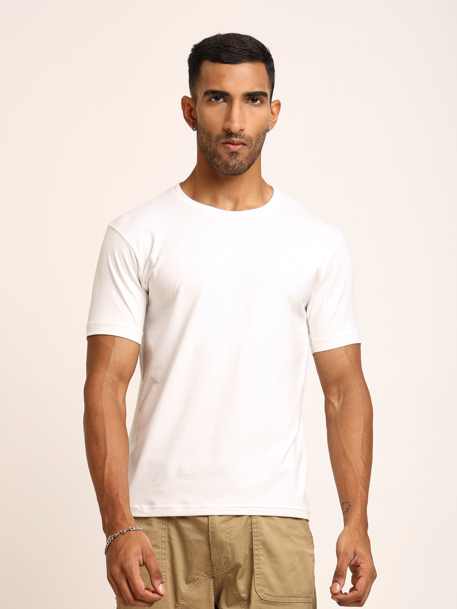 Naturefab Men's Organic Bamboo Tshirt White-1