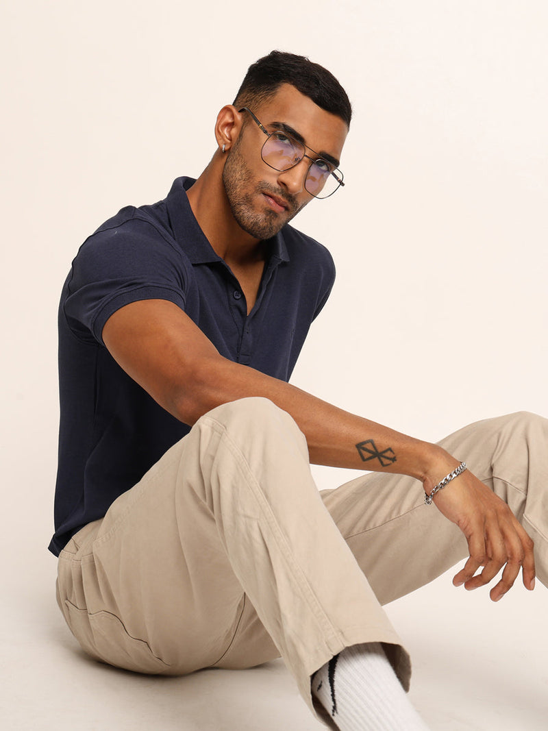 Naturefab Men’s Organic Bamboo Polo Tshirt Mood Indigo-7