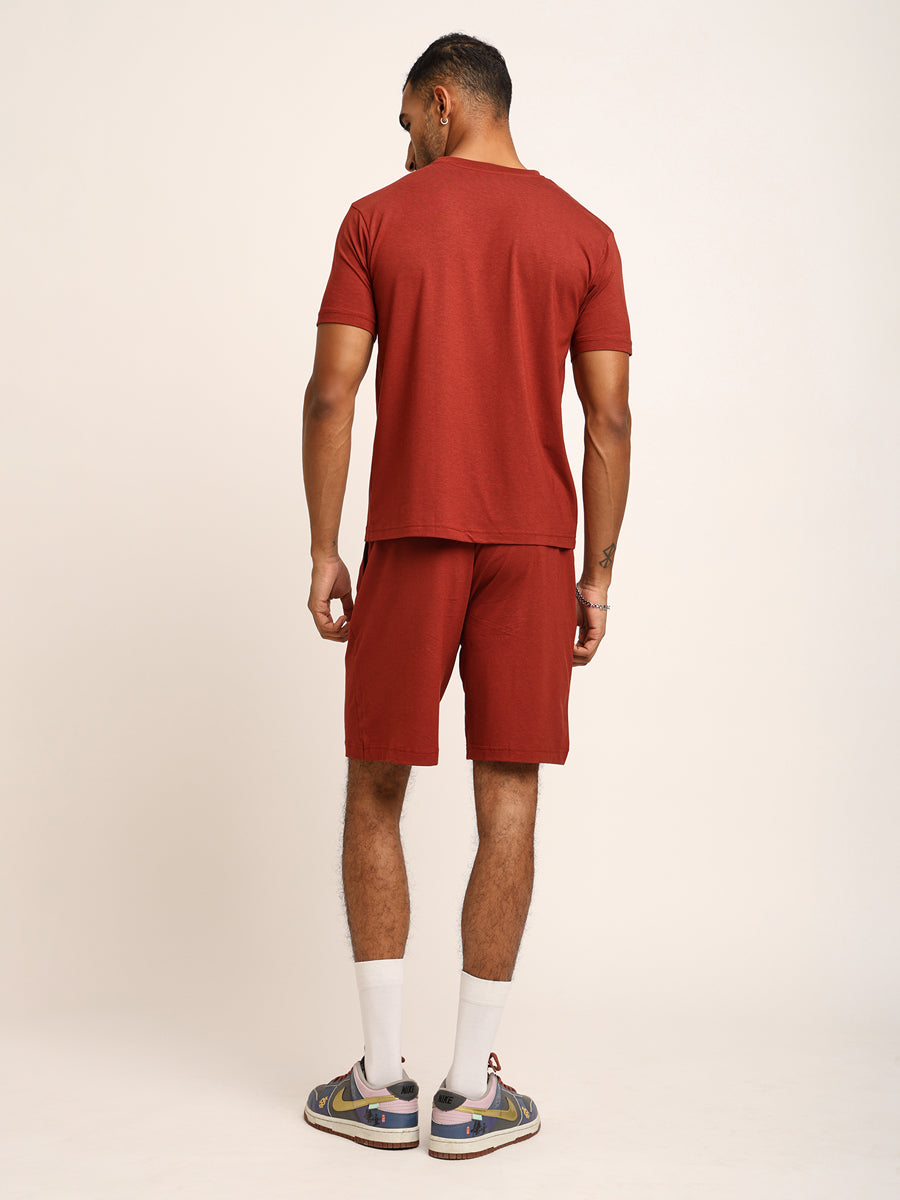 Naturefab Men's Organic Bamboo Co-ord Rust-4