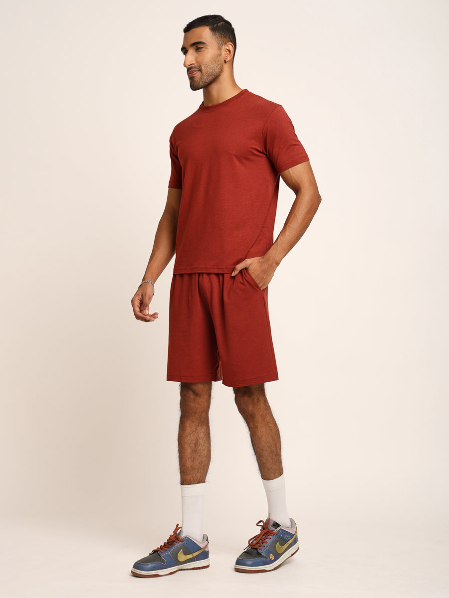 Naturefab Men's Organic Bamboo Co-ord Rust-3