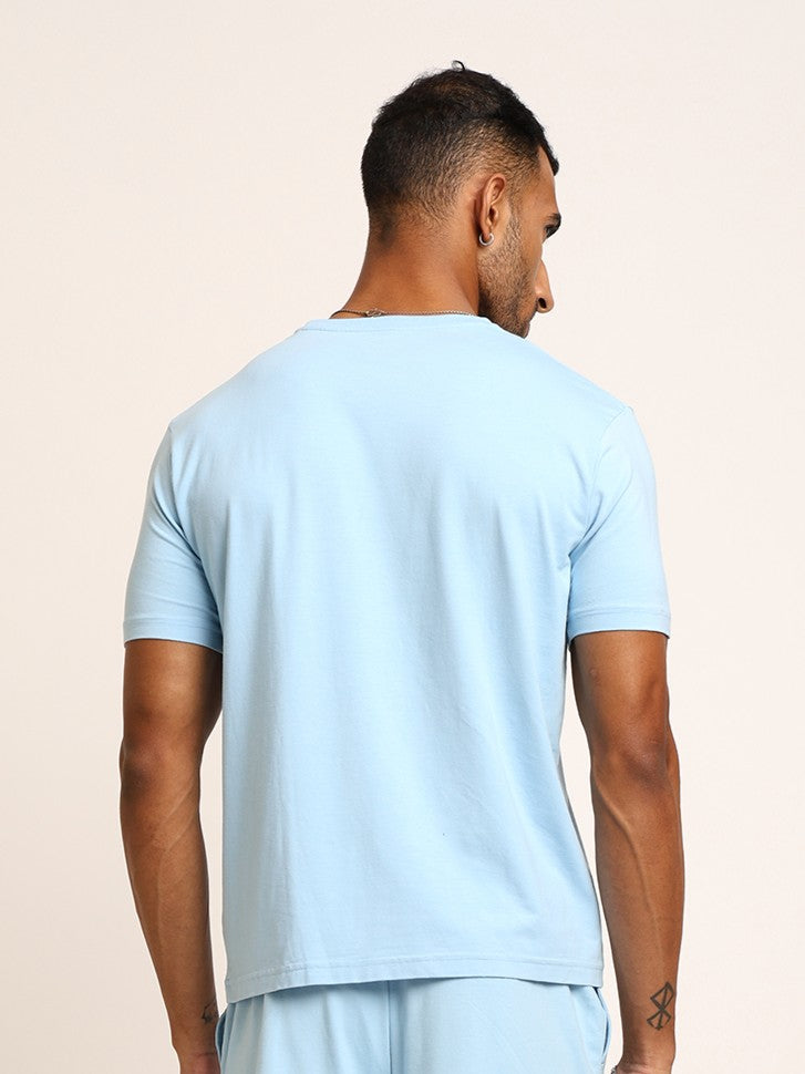 Naturefab Men's Organic Bamboo Tshirt Sky Blue-3