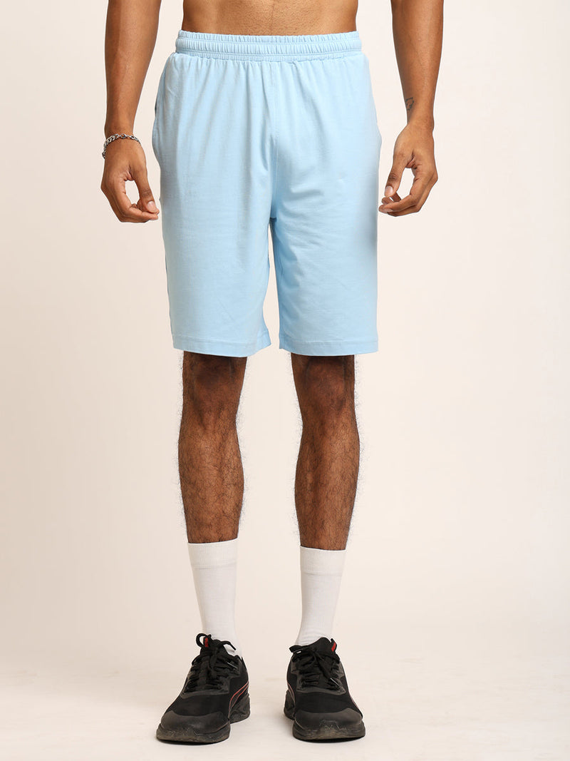 Naturefab Men’s Organic Bamboo Shorts Sky Blue-1