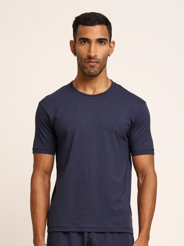 Naturefab Men's Organic Bamboo Tshirt Mood Indigo-1