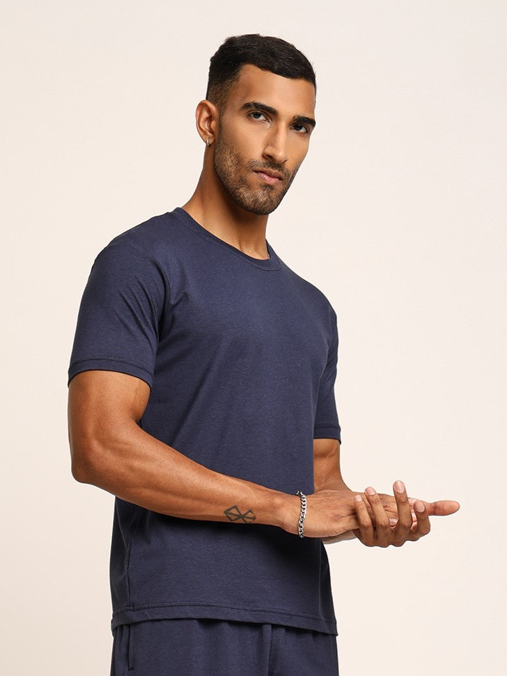Naturefab Men's Organic Bamboo Tshirt Mood Indigo-2