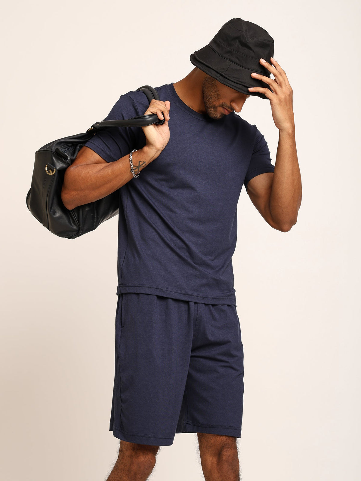 Naturefab Men's Organic Bamboo Tshirt Mood Indigo-4