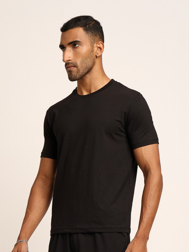 Naturefab Men's Organic Bamboo Tshirt Black-4