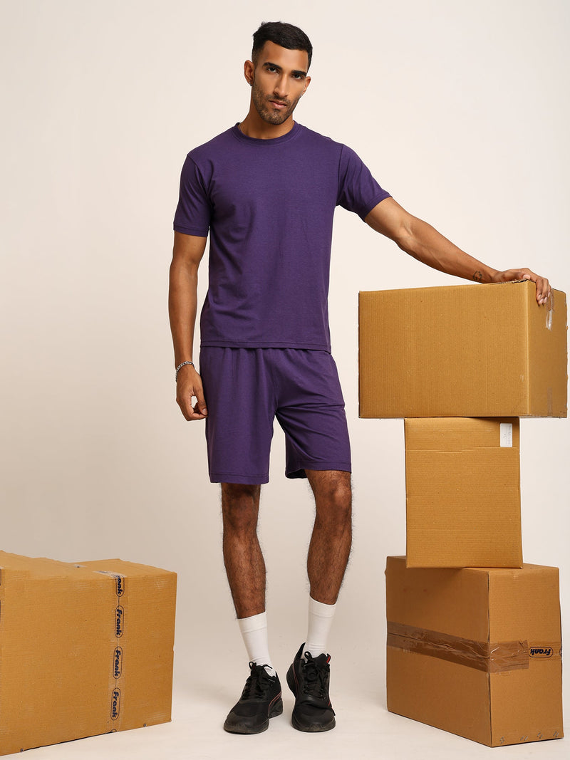 Naturefab Men's Organic Bamboo Tshirt Purple-4