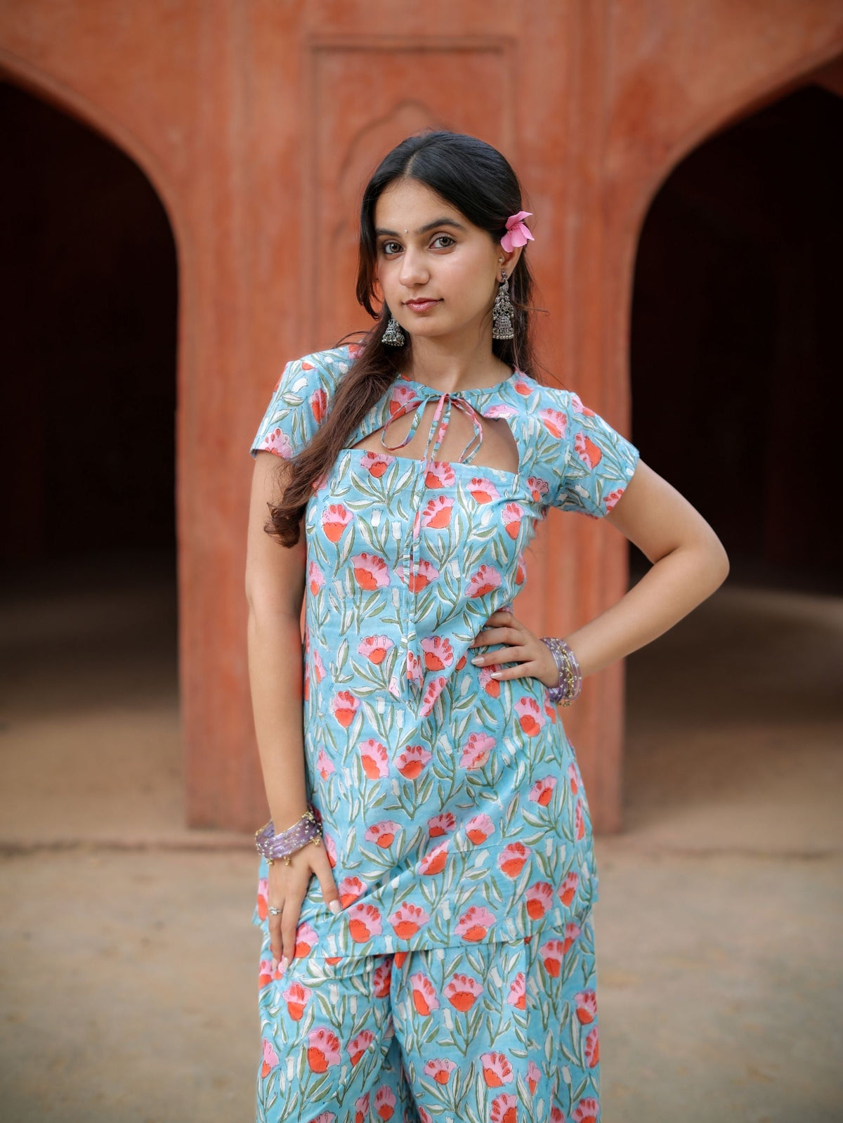 Blue Bella Cotton Handblock