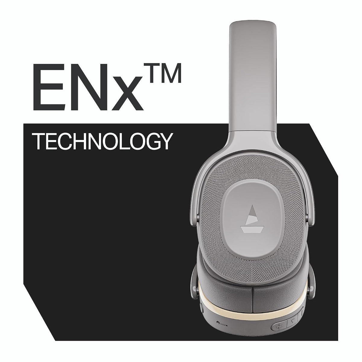 boAt Rockerz 413, 60H Battery, 40Mm Drivers, Dual Pair,ENx Tech, Low Latency, Stream Ad Free Music via App Support, Bluetooth Headphones, Wireless Over Ear Headphone with Mic (Ash Grey)