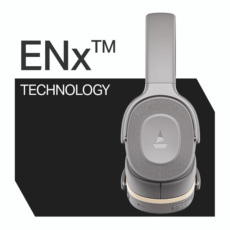 boAt Rockerz 413, 60H Battery, 40Mm Drivers, Dual Pair,ENx Tech, Low Latency, Stream Ad Free Music via App Support, Bluetooth Headphones, Wireless Over Ear Headphone with Mic (Ash Grey)