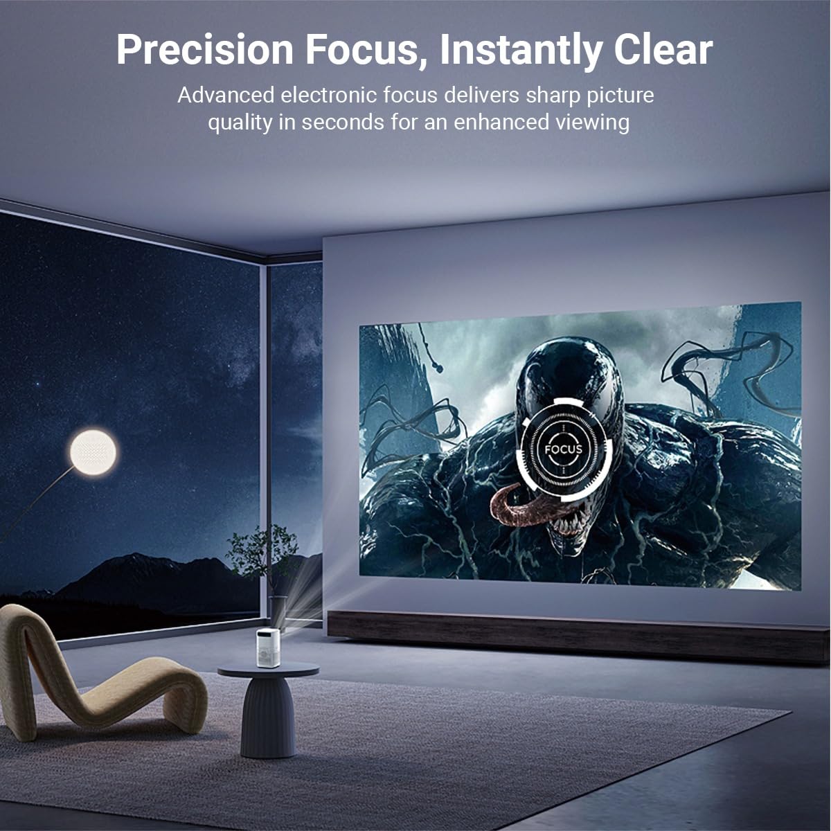 XElectron PocketBeam Android 13 Portable Smart Projector, 1080p Support, 6000 Lumens, 150 inch Screen, OTT Apps (Netflix, Prime, YouTube), Miracast, WiFi, BT, HDMI, Built-in Battery, 2hr Playtime