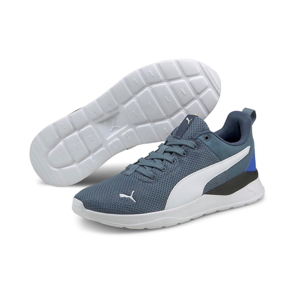 PUMA Puma Unisex Lace Up Sneaker Shoes 9 UK 21 Autumn Winter Colors China Blue Puma White - image 1