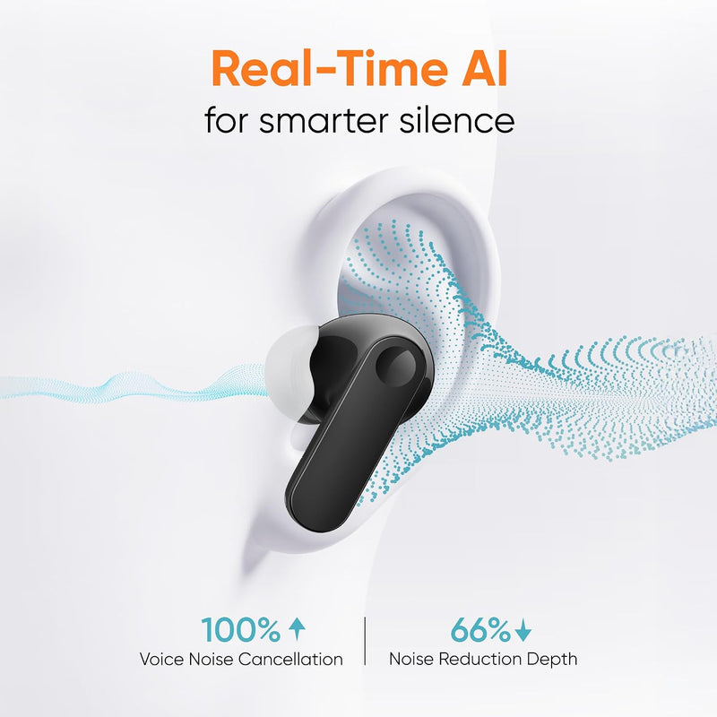 realme realme Buds T500 Pro TWS Earbuds with 12.4mm Drivers, Upto 50dB ANC,3D Spatial Audio, 56H Playtime, AI ENC, IP55 Rating, and 45ms Low Latency BT 6.1 (Lemon Cola) - image 8