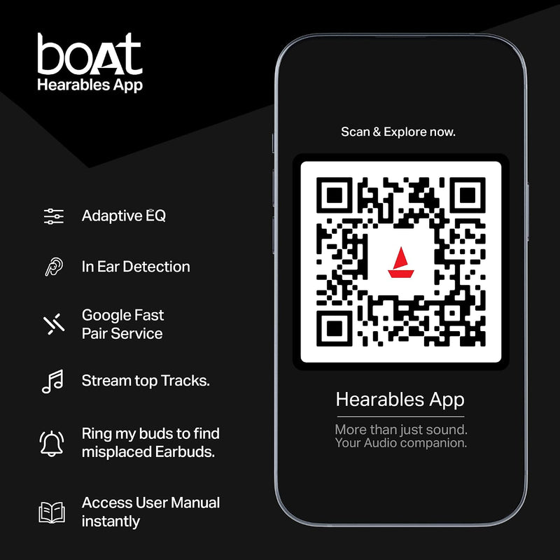 boAt boAt Airdopes Prime 701 ANC, 46dB Hybrid ANC, 50Hr Battery, Real Spatial Audio,Multidevice Connect,App Support, Bluetooth Earbuds, TWS Ear Buds Wireless Earphones with mic (Obsidian Black) Obsidian Grey - image 12