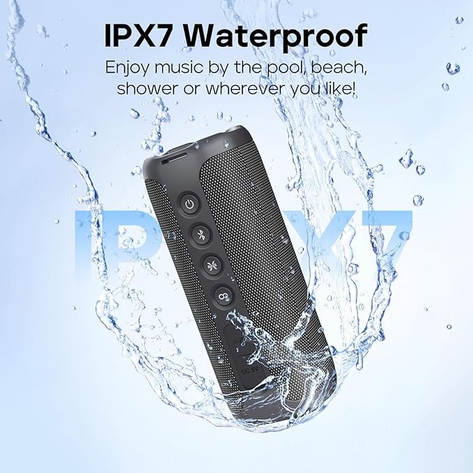 Tribit StormBox 2 Bluetooth Speaker with 34W 360° Surround Sound, XBass Tech,IPX7 Waterproof, Bluetooth 5.3, TWS Pairing Portable Wireless Speaker for Outdoor