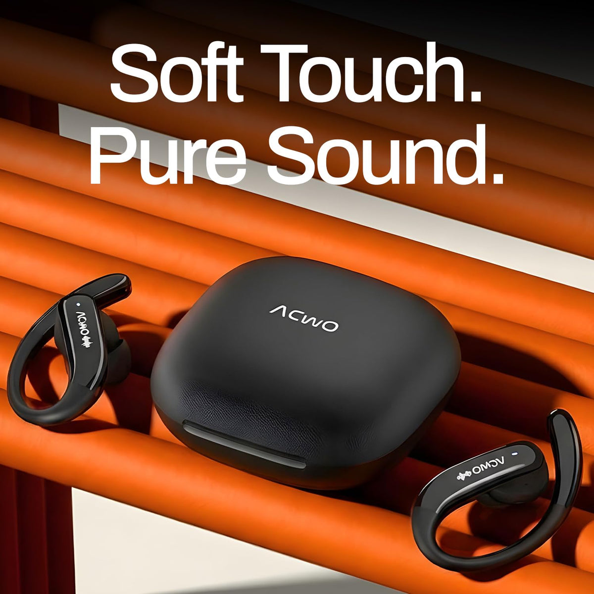 ACwO ACwO DwOTS Sense Pro Open-Ear Wireless Earbuds, Wide-Band up to ANC 42dB, Voice-First Mic System for Clear Calls, 45H Playtime, 12mm Drivers, Dual Connectivity, IPX5, Bluetooth v6.0 TWS (Black) - image 8