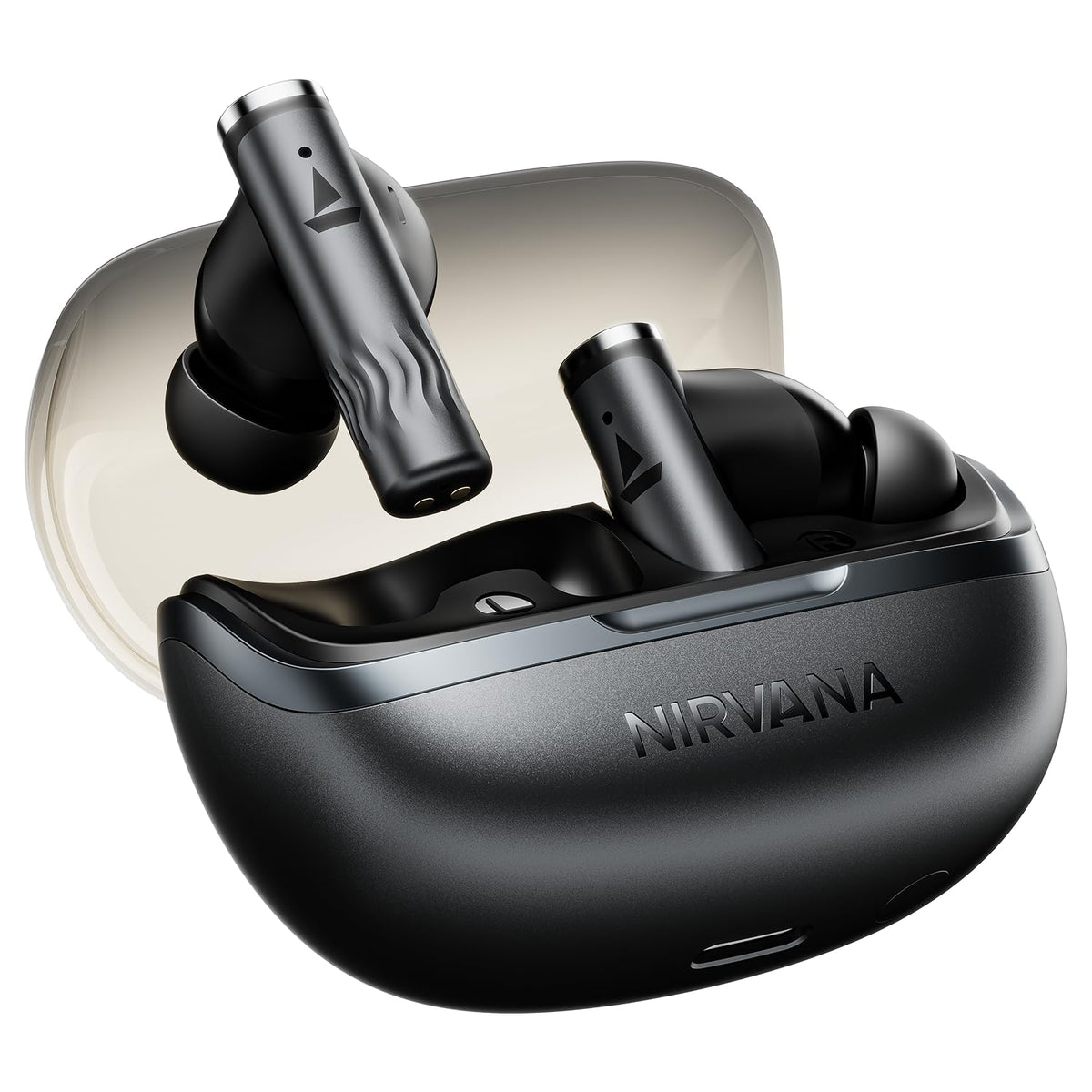 boAt boAt Nirvana Zenith Pro, 50dB Hybrid Adaptive ANC, Spatial Audio, Hi-Res Audio LDAC, 6Mics AI-ENx, 80 Hrs Battery, Bluetooth Earbuds, TWS Ear Buds Wireless Earphones with mic (Velvet Grey) - image 1