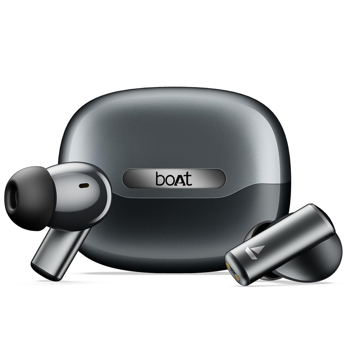 boAt boAt Airdopes Prime 701 ANC, 46dB Hybrid ANC, 50Hr Battery, Real Spatial Audio,Multidevice Connect,App Support, Bluetooth Earbuds, TWS Ear Buds Wireless Earphones with mic (Obsidian Black) Obsidian Grey - image 1