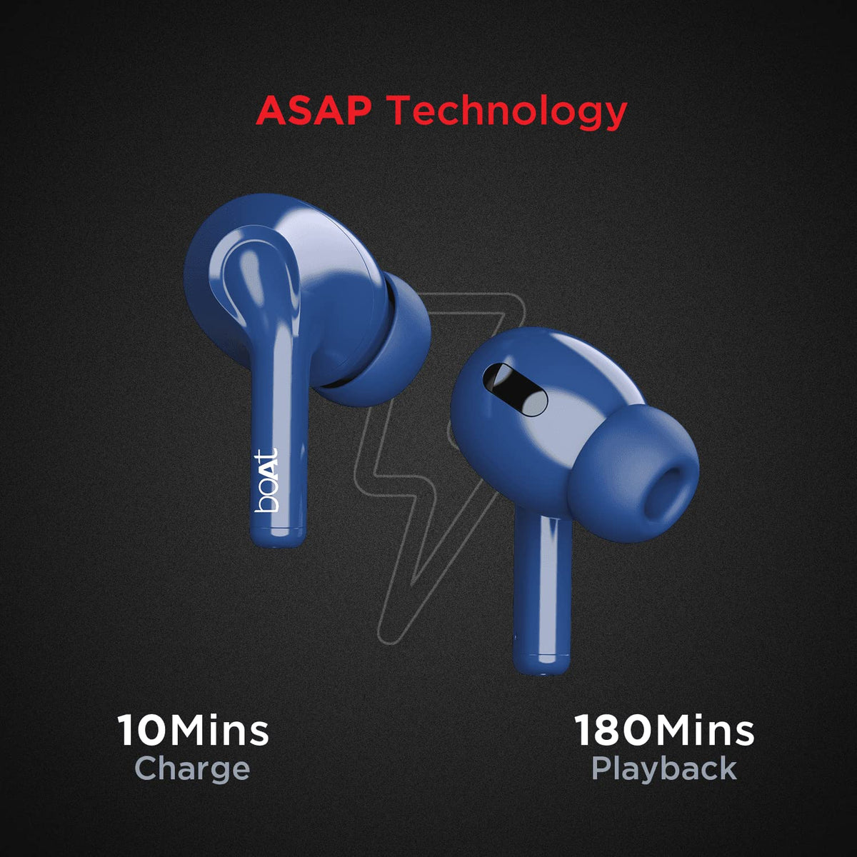 boAt Airdopes 161 TWS Earbuds with ASAP™ Charge, 17H Playtime, IWP™, Immersive Audio, IPX5, Touch Controls(Cool Sapphire)