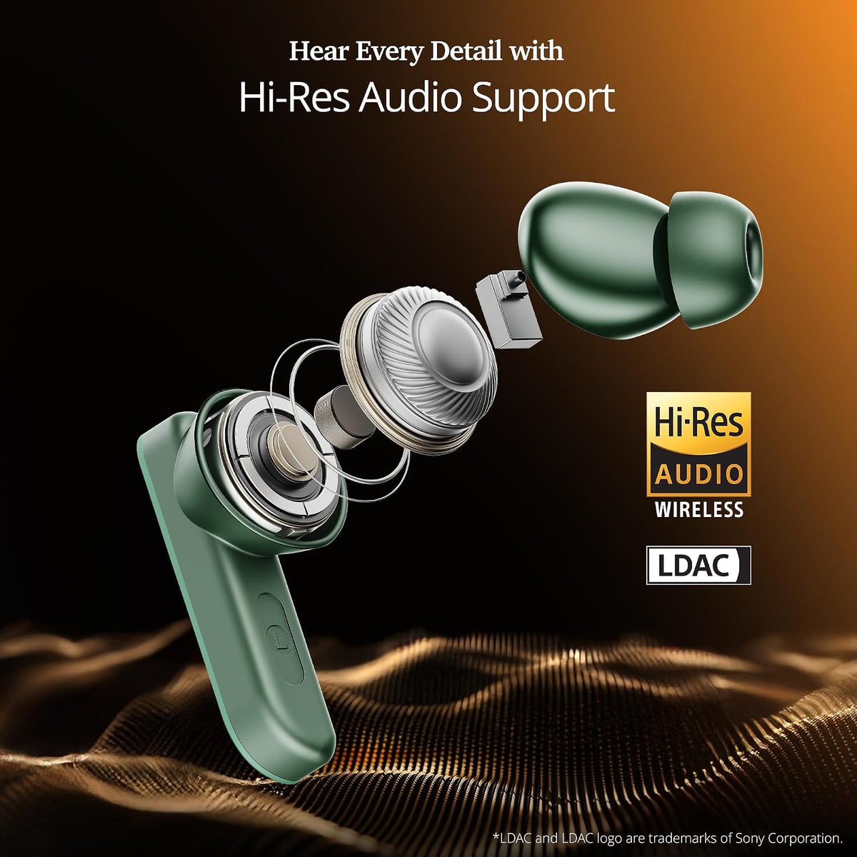 boAt boAt Airdopes 800 HiDef, Hi-Res Audio LDAC, 4Mic ENx, App Support, ASAP Charge, IPX5, Low Latency, Dual Pairing, BTv5.3, Bluetooth TWS in Ear Earbuds Wireless Earphones (Emerald Green) - image 6