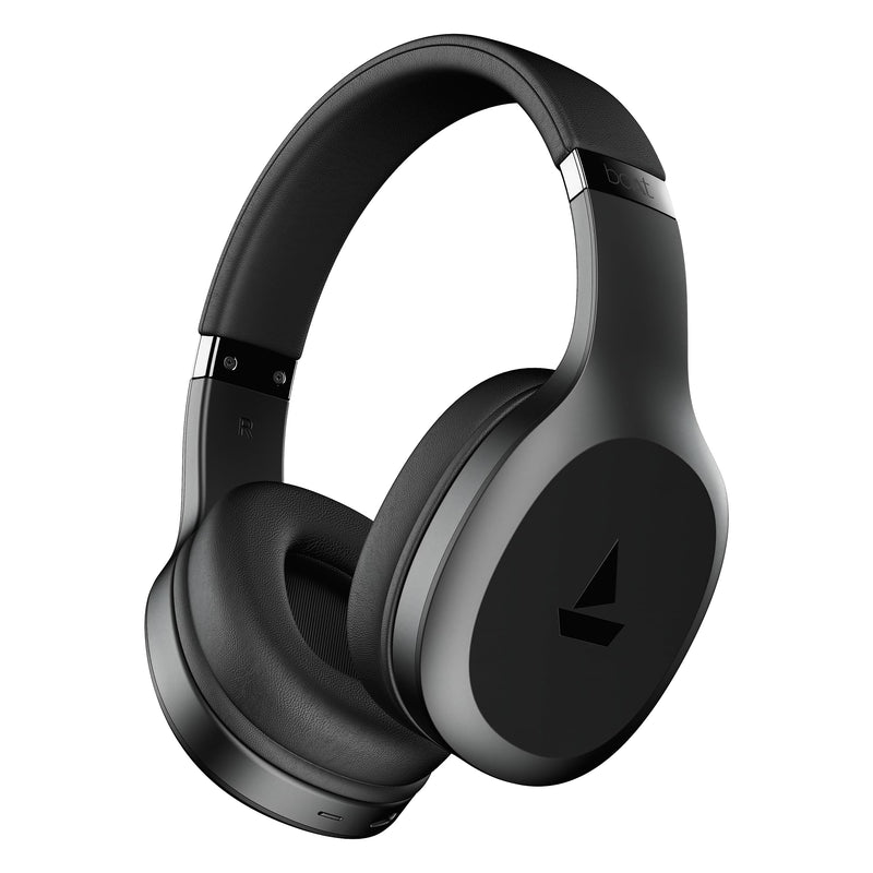 boAt boAt Rockerz 412, 60H Battery, 40Mm Drivers, 40Ms Low Latency, ENx Tech, Stream Ad Free Music via App Support, Bluetooth Headphones, Wireless Over Ear Headphone with Mic (Active Black) - main image