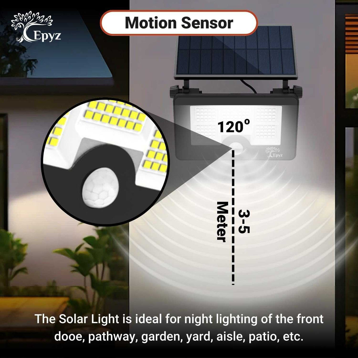 Solar LED Flood Light 20 Watt (Buy 1 Get 1 Free) | USB Rechargeable | 2000mAh Battery