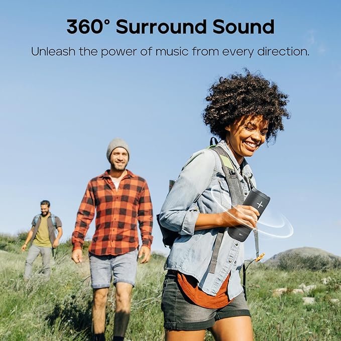 Tribit StormBox 2 Bluetooth Speaker with 34W 360° Surround Sound, XBass Tech,IPX7 Waterproof, Bluetooth 5.3, TWS Pairing Portable Wireless Speaker for Outdoor