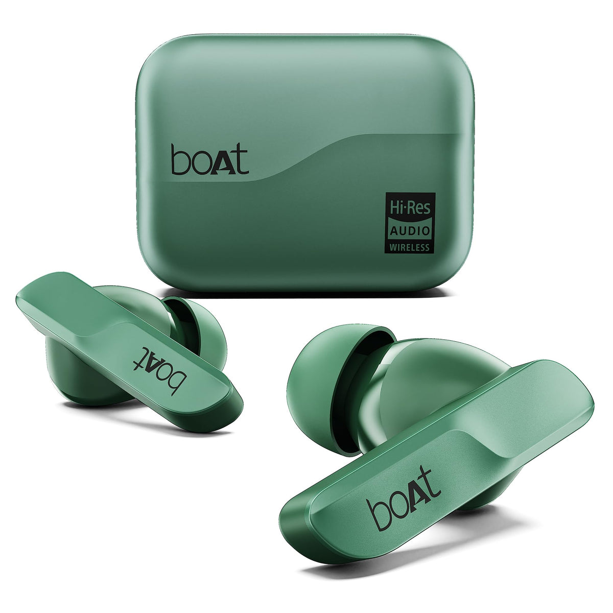 boAt boAt Airdopes 800 HiDef, Hi-Res Audio LDAC, 4Mic ENx, App Support, ASAP Charge, IPX5, Low Latency, Dual Pairing, BTv5.3, Bluetooth TWS in Ear Earbuds Wireless Earphones (Emerald Green) - image 1