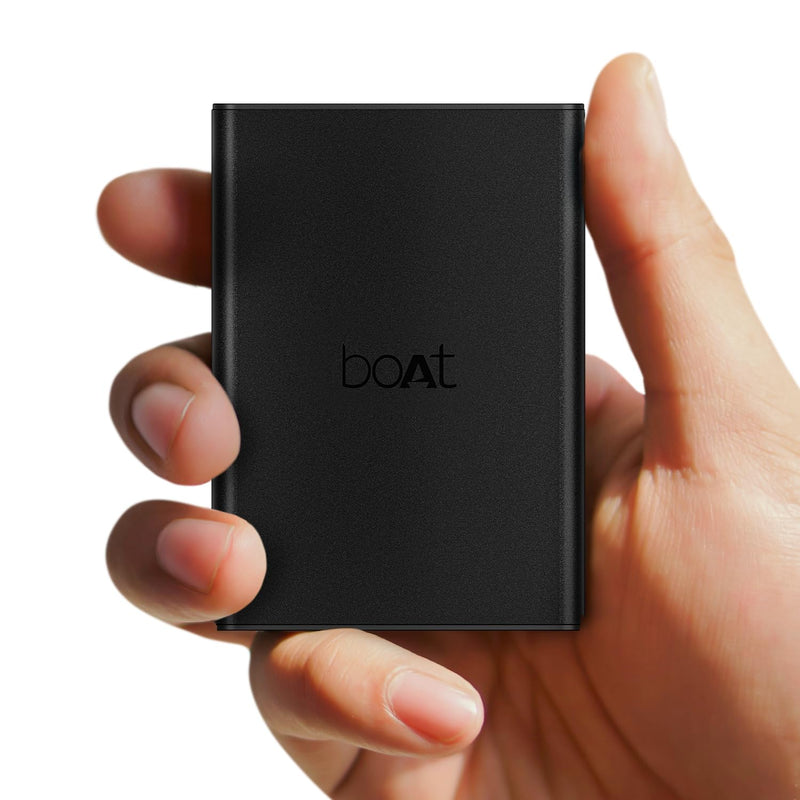 boAt boAt Energyshroom PB400 Pro 20000 mAh 22.5W Pocket Size, Compact Power Bank, Fast Charging (2X Output Ports, Supports Android, iPhone, Tablets, Earbuds, etc.) (Carbon Black) Black Compact - image 1
