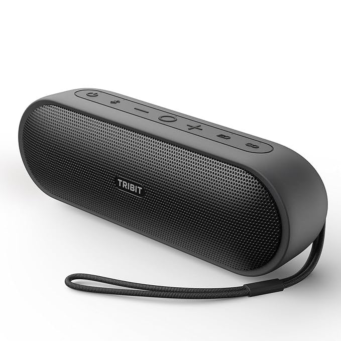 Tribit XSound Plus 2 30W 5.3 Bluetooth Wireless Speakers,Powerful Louder Stereo Sound with Bass-Enhanced XBass Function,IPX7 Waterproof,Built in Mic,150ft BT Range for Home/Outdoor,Black