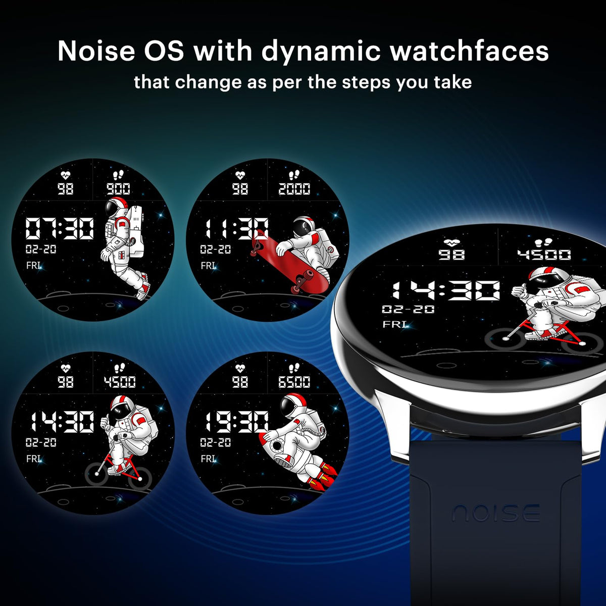 Noise Noise Vortex Plus 1.46 AMOLED Display, AoD, BT Calling, Sleek Metal Finish, 7 Days Battery Life, All New OS with 100+ Watch Faces & Health Suite (Jet Black) - image 6