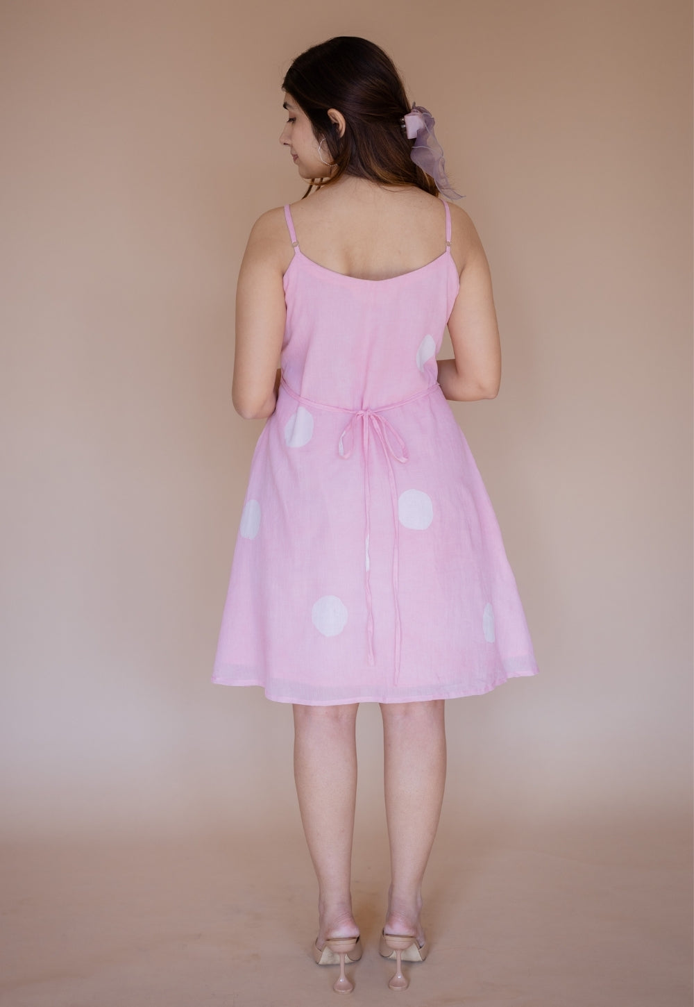 Afra Pink Batik MulMul A Line Dress
