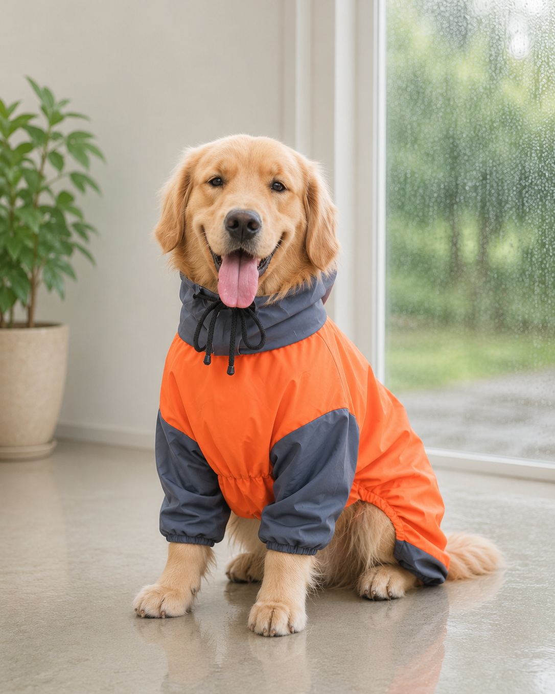 Full Body Jumpsuit Raincoat for Dogs - Waterproof & Windproof