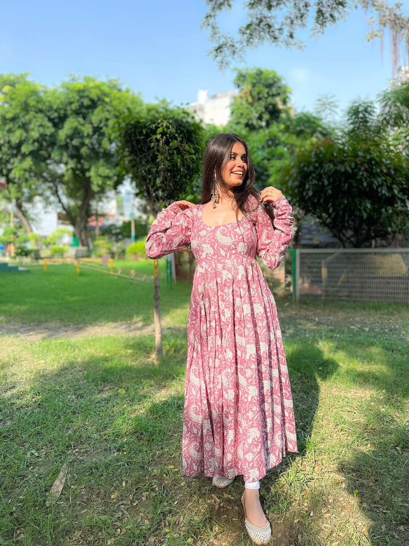 Pink Paisley Kameez