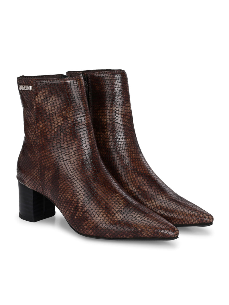 El Paso Women Faux Leather Casual Chelsea Boots-16