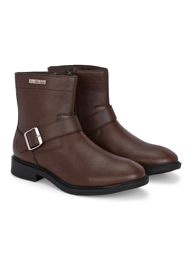 El Paso Women Faux Leather Casual Chelsea Boots-13