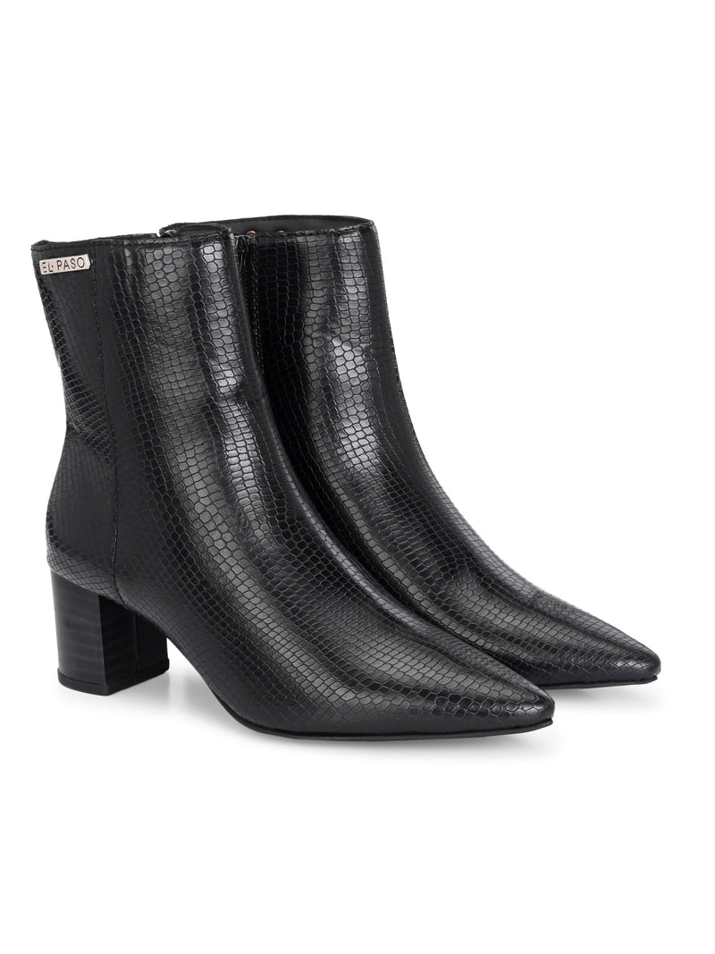 El Paso Women Faux Leather Casual Chelsea Boots-7