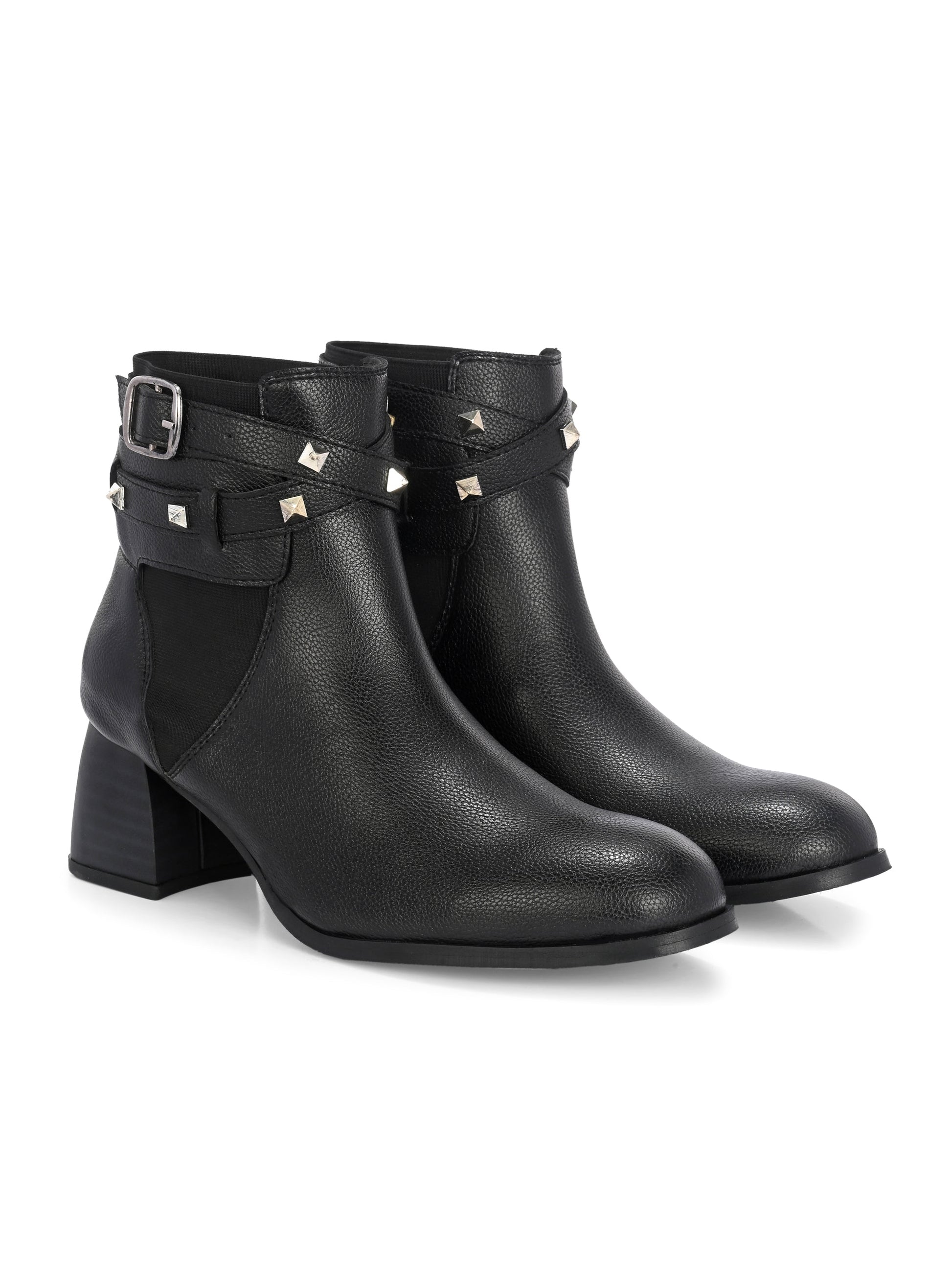 EL PASO Women Faux Leather Casual Slip On Boots-7